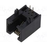 MTJ-645X1, Socket; RJ11; PIN: 4; Layout: 6p4c; on PCBs,PCB snap; THT