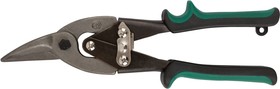 Фото 1/2 41458, Ножницы по металлу "Оптима", усиленные, прорезиненные ручки, правые 250 мм