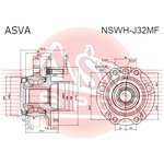 NSWH-J32MF, Ступица передняя с магнитным кольцом абс 2.5