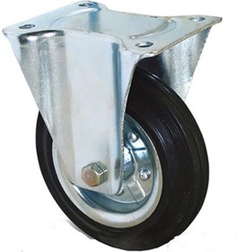 Неповоротное колесо на площадке 160 мм черная резина 104101