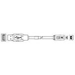 1487588-1, USB Cables / IEEE 1394 Cables USB A-B 28/24 WHITE 2 M