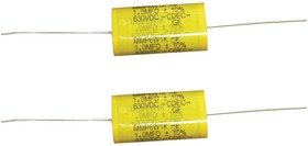 MMP2P47K-F, CAPACITOR POLYESTER FILM 0.47UF, 250V, 10%, AXIAL