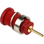 972359101, Red Female Banana Socket, 4 mm Connector, Solder Termination, 24A ...