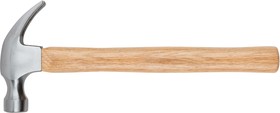 Фото 1/3 44627, Молоток-гвоздодер, деревянная ручка 27 мм, 450 гр.