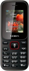 Фото 1/4 Мобильный телефон teXet ТМ-128 цвет черный-красный