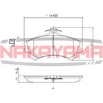 P0646NY, Торм. колодки передние Mitsubishi Carisma 1.8 95-,1.6 99- ...