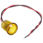 CNX714C400FVW, Panel Mount Indicator Round 14mm LED FV Wire Soft YLW MS