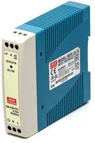 BB-MDR-10-12, DIN Rail Power Supplies 10W, 12VDC, 0.84A, AC-DC Single Output DIN Power Supply, Slim Plastic Case