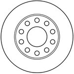 DF4186, Диск тормозной задн AUDI: A4 95-00, A4 00-04, A4 04-, A4 Avant 96-01 ...