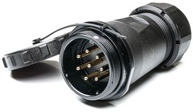 Circular Connector, 8 Contacts, Cable Mount, Plug, Male, IP68