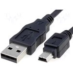 50768, Кабель, USB 2.0, вилка USB A, вилка mini USB B, 3м, черный, Canon