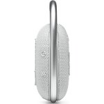 Колонка порт. JBL Clip 4 белый 5W 1.0 BT 15м 500mAh (JBLCLIP4WHT)