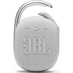 Колонка порт. JBL Clip 4 белый 5W 1.0 BT 15м 500mAh (JBLCLIP4WHT)