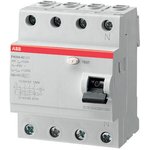 Выключатель дифференциального тока (УЗО) 4п 63А 300мА тип AC FH204AC-63/0.3 4мод. ABB