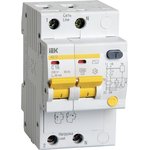 Выключатель автом. дифф. тока IEK АД12 (MAD10-2-016-C-030) 16A тип C 4.5kA 30мА ...