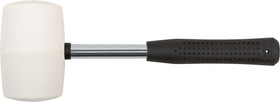 Фото 1/2 45329, Киянка резиновая белая, металлическая ручка 65 мм ( 680 гр )