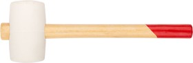 Фото 1/3 45333, Киянка резиновая белая, деревянная ручка 60 мм ( 450 гр )