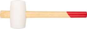 Фото 1/3 45334, Киянка резиновая белая, деревянная ручка 70 мм ( 680 гр )
