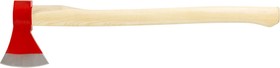 Фото 1/3 46112, Топор кованая усиленная сталь, деревянная длинная ручка 1250 гр.