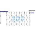 235-196, Гирлянда светодиодная Занавес 2х9м 1200 LED ТЕПЛЫЙ БЕЛЫЙ прозрачный ПВХ ...