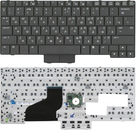 Клавиатура для ноутбука HP EliteBook 2530P черная с трекпоинтом