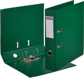 Фото 1/4 Папка-регистратор 75мм Attache, А4, зеленая, ПБП2, метал. угол, карман.кор