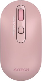 Фото 1/10 Мышь беспроводная A4TECH Fstyler FG20, радио, оптическая, USB, 2000dpi, розовый [fg20 pink]