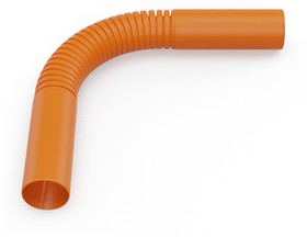 Поворот гибкий гофрированный оранжевый d25 мм (20шт/240шт уп/кор) Промрукав
