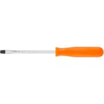 54184, Отвертка "Эконом", CrV сталь, пластиковая оранжевая ручка 6х100 мм SL