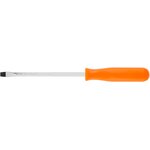 54174, Отвертка "Эконом", CrV сталь, пластиковая оранжевая ручка 5х100 мм SL