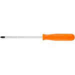 54124, Отвертка "Эконом", CrV сталь, пластиковая оранжевая ручка 5х100 мм РН1