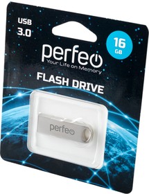 PERFEO PF-M08MS016 USB 3.0 16GB M08 Metal Series BL1, Носитель информации