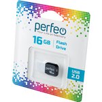 PERFEO PF-M02W016 USB 16GB M02 черный BL1, Носитель информации