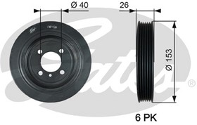 TVD1129, Шкив коленвала HYUNDAI. KIA 1.5CRDI - 2.0CRDI 01