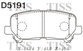 D5191, Колодки тормозные дисковые