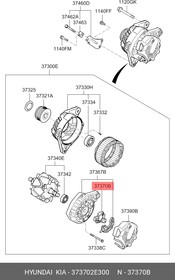 Фото 1/2 Регулятор напряжения HYUNDAI/KIA 373702E300