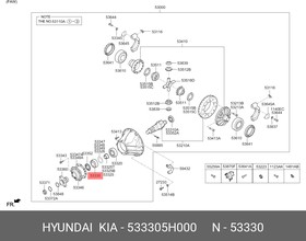 533305H000 подшипник колеса роликовый d=32мм