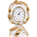 Часы настольные Oliva Branch белого цвета с золотом 42036/БлГолд