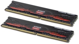 Оперативная память 32GB AMD Radeon™ DDR4 4000 Long DIMM R9 Gamer Series Gaming Memory R9S432G4006U2K Non-ECC, CL16, 1.35V, Heat Shield, Kit