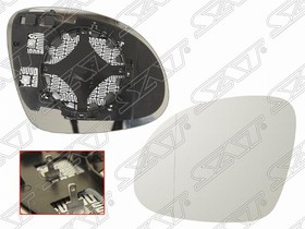 ST-VW70-940G-2, Полотно зеркала VW TIGUAN 07-16/SKODA YETI 09-18 LH асферическое с обогревом