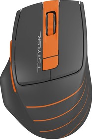 Фото 1/2 Мышь A4Tech Fstyler FG30 серый/оранжевый оптическая (2000dpi) беспроводная USB (6but)