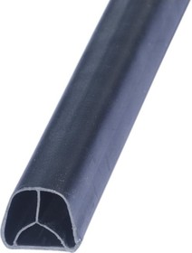 Фото 1/6 Комплект уплотнителя из материала ТЭП на дверь D-образного 14х12,7мм (3шт.по 2100мм), черный, самоклеящийся ...