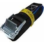 Belt with spring lock, 250 kg, 2.5 meters, 25mm, black RS-25-250-2,5- black