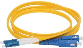 Патч-корд оптический коммутационный переходной для одномодового кабеля (SM); 9/125 (OS2); LC/UPC-SC/UPC; двойного исполнения (Duplex); LSZH