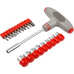 56235, T-shaped screwdriver, 11 CrV bits and 9 heads