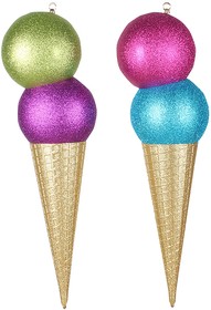 502-249, Елочная фигура Мороженое 80 см, цвет мульти