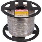 09-5320, Трос стальной в ПВХ оплетке d=2,0мм, прозрачный (бухта 200м)