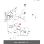 13408388, ПАТРУБОК СБРОСА ГАЗОВ ОТ ДРОССЕЛЯ НА РАСШИРИТЕЛЬНЫЙ БАЧОК