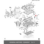 55490097, Свеча зажигания OPEL: ASTRA K 2016, MOKKA 2013-2019