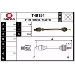 T49154, Привод правый 742mm\ Renault Megane Scenic 1.9DTi JC5 97-99